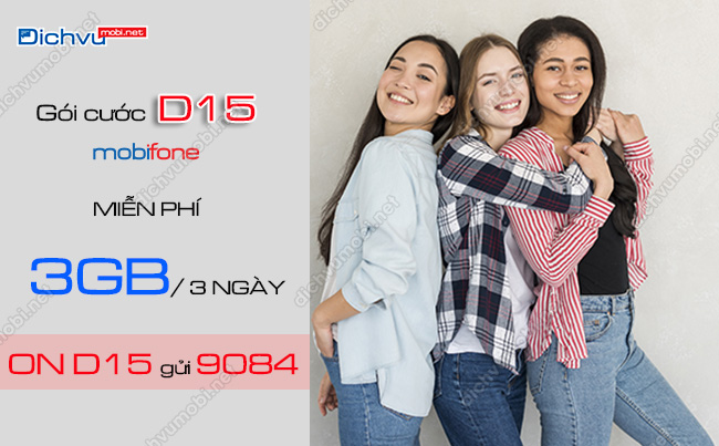 Gói cước D15 MobiFone ưu đãi 3GB/ 3 ngày