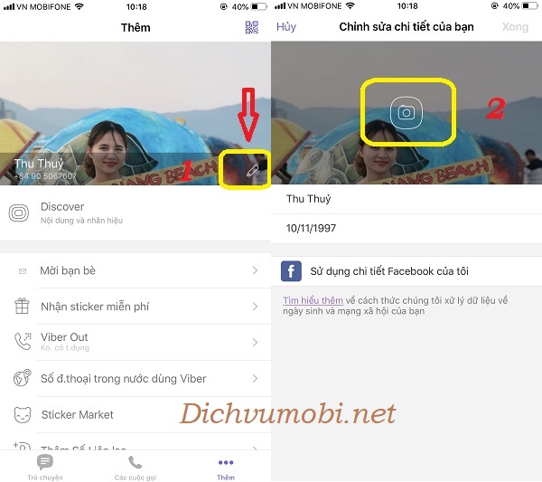 Cách thay đổi ảnh đại diện, avatar của Viber