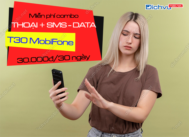 Cú pháp đăng ký gói T30 MobiFone