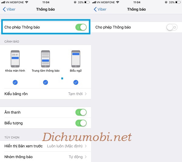 Cách tắt thông báo tin nhắn trên Viber