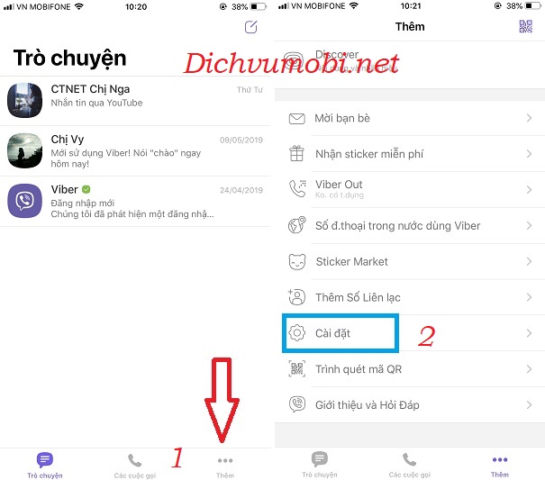 Cách tắt thông báo tin nhắn trên Viber