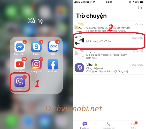 Cách gửi tin nhắn thoại, âm thanh Viber trên di động