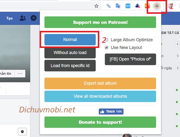 Cach tai Album anh Facebook ve may qua ung dung tien ich