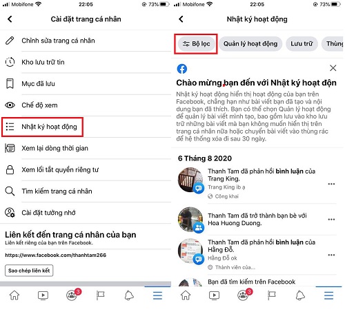 cach xem lai danh sach huy ket ban tren facebook