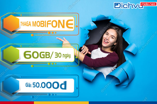  gói THAGA MobiFone miễn phí 60GB giá 50k