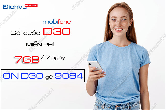 Gói cước D30 MobiFone ưu đãi 7GB/ 7 ngày