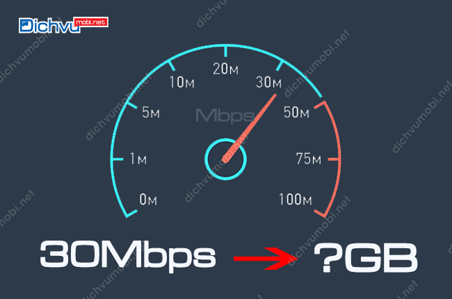 30mbps bang bao nhieu gb