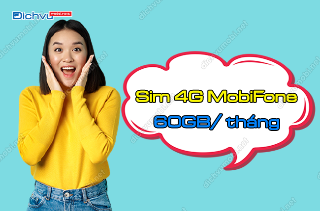 sim 4g mobifone 60gb/thang