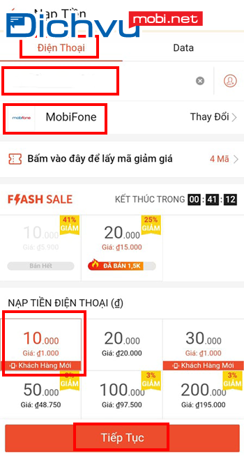 lam sao de nap 1k vao sim mobifone? nap 1k vao sim mobifone