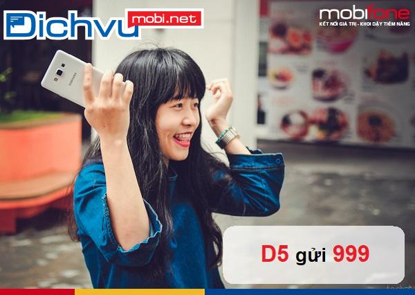 Đăng ký gói cước D5 Mobifone 3G tặng 1GB giá 5000đ