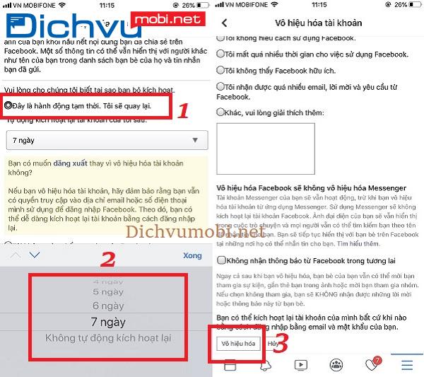 Khoa tai khoan FB tam thoi Cách khóa tài khoản FB tạm thời