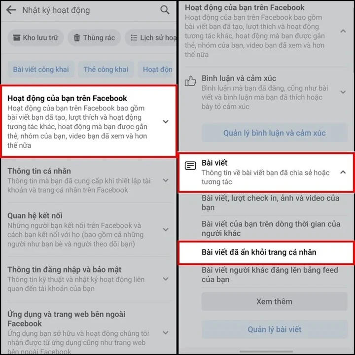 Cách ẩn bài viết được gắn thẻ trên Facebook