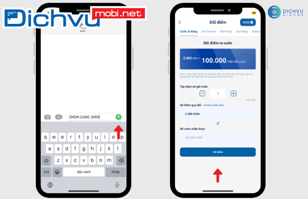 Cách đổi điểm tích lũy Kết Nối Dài Lâu MobiFone nhận quà