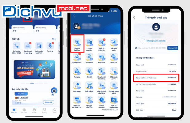 3 cách kiểm tra ngày kích hoạt sim MDT250A MobiFone