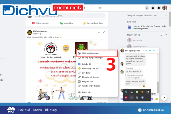 Cách tìm link trong Messenger trên điện thoại