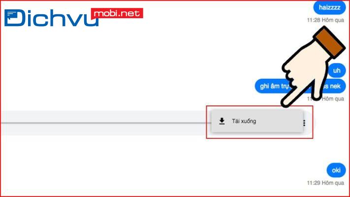 Cách tải ghi âm từ Messenger về máy tính dạng MP3