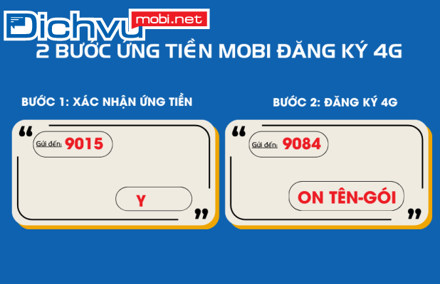 Cách ứng tiền Mobi để đăng ký 3G/4G theo ý muốn