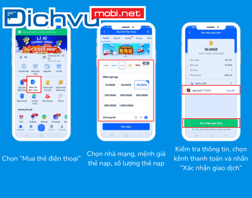 Mua thẻ cào bằng tài khoản điện thoại Mobi được không?