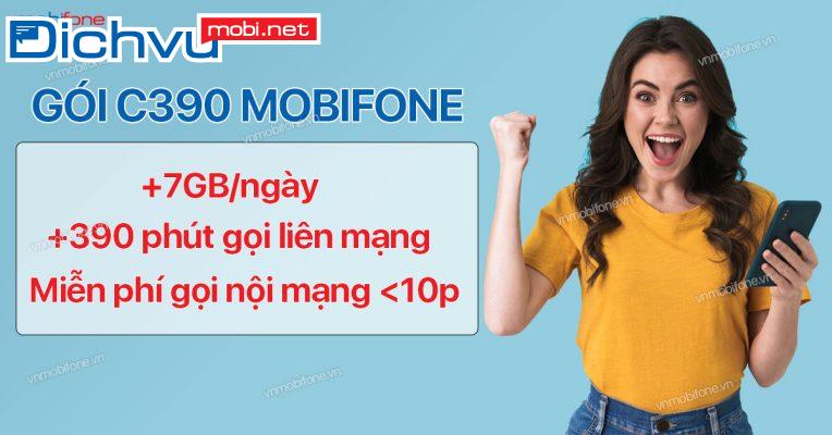 Đăng ký gói C390 MobiFone nhận 7GB và gọi miễn phí