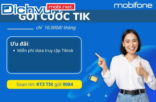 Đăng ký gói cước TikTok MobiFone ngày, tháng tốc độ cao KGH