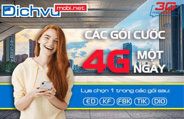 Hướng dẫn đăng ký gói mạng MobiFone 1 ngày 1K, 5K, 10K