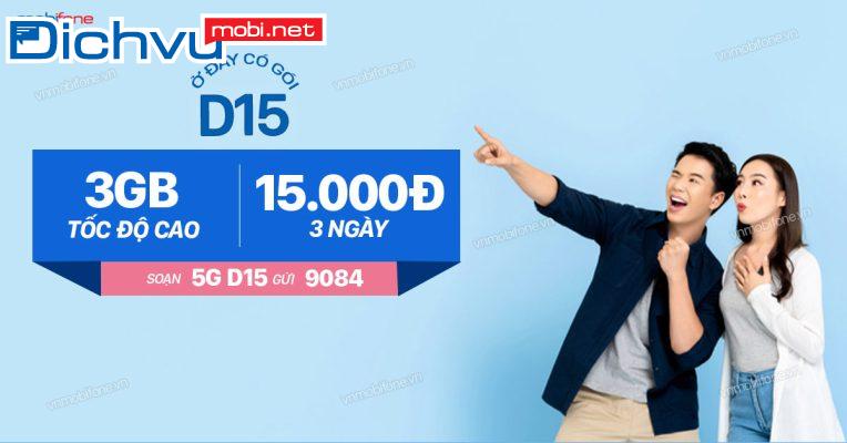 Cách đăng ký gói D15 MobiFone 15K nhận ưu đãi 3GB/ 3 ngày