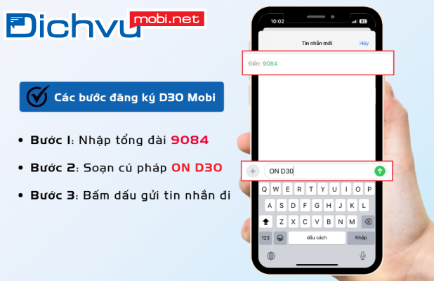 Thông tin đăng ký gói D30 Mobi ưu đãi 7GB/ 7 ngày chỉ 30K