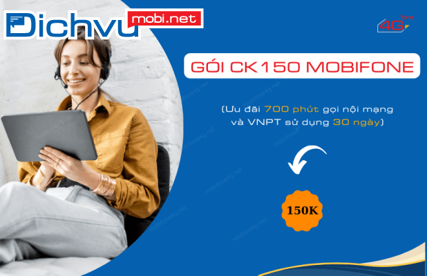 ĐK gói KC150 MobiFone nhận ngay 60GB, Free gọi chỉ 150K