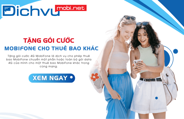 Hướng dẫn tặng data 3G 4G MobiFone cho thuê bao khác