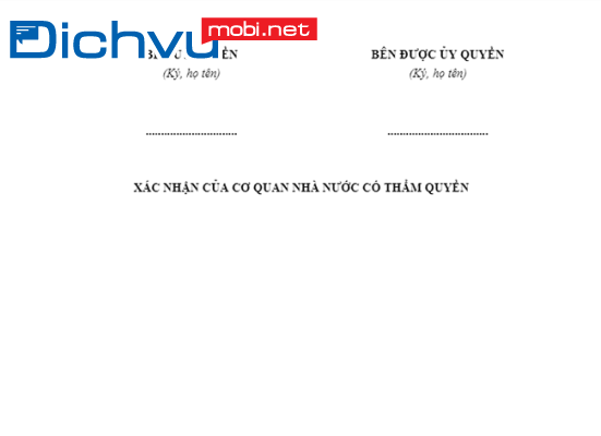 Mẫu giấy ủy quyền chuyển sim điện thoại tham khảo