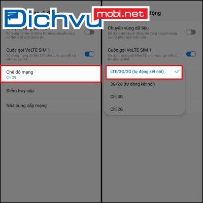 Vì sao 4G rớt xuống 3G và cách lên lại